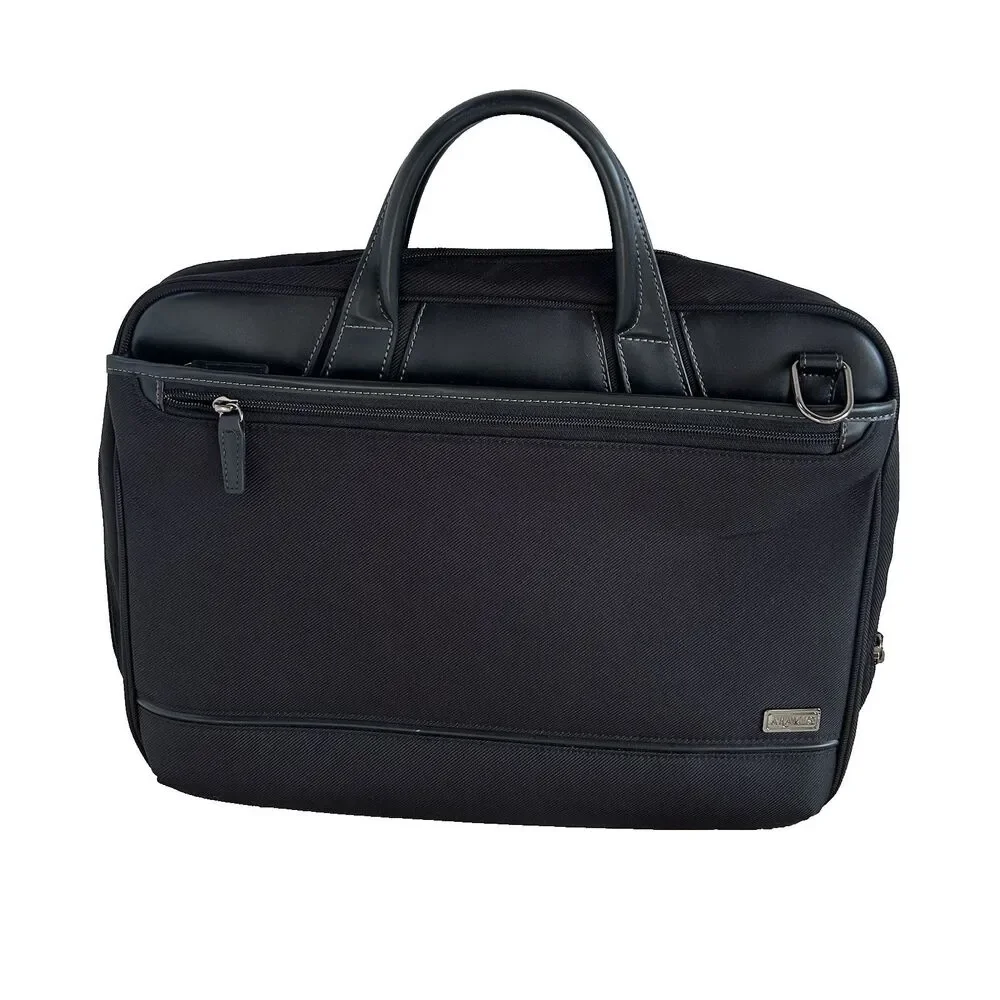 Ace Aramis Men Black Nylon Laptop Business Bag Top Handle NEW No Shoulder Strap